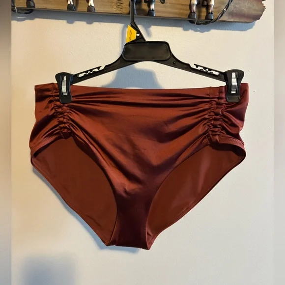 CALIA Women's Adjustable Tie Front Swim Bottoms - Picture 2 of 4